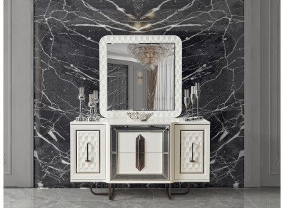 Sideboard White Dresser Console Table Mirror 2-piece Dressers Sideboards