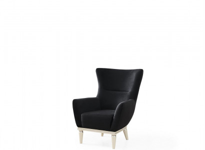 Design Lounge Club Relax Chair Cushion TV Textile Black Luxury New