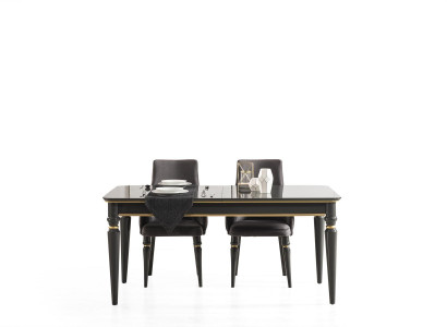 Black luxury dining table Italian design furniture furnishing tables table new