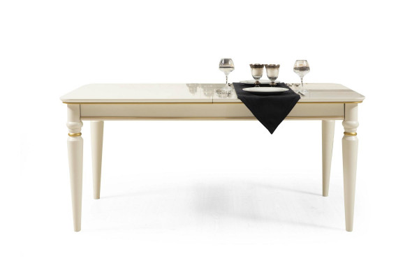 Dining table table dining room tables luxury wood white design modern Italian furniture
