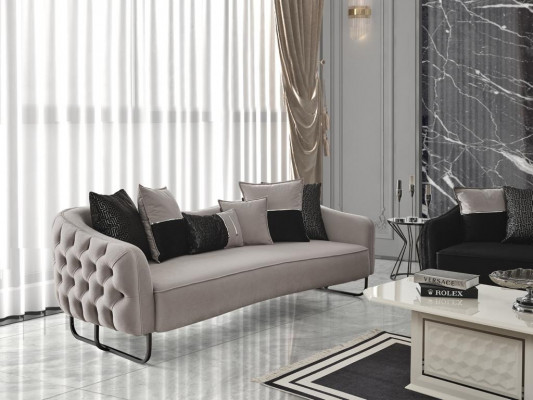 3-seater sofa beige, sofa style luxury, living room modern design, new upholstery fabric
