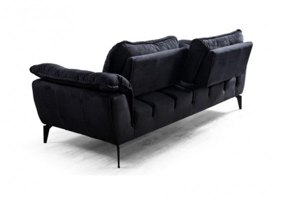 Sofa 3-seater gray sofas style luxury living room couch design upholstery fabric