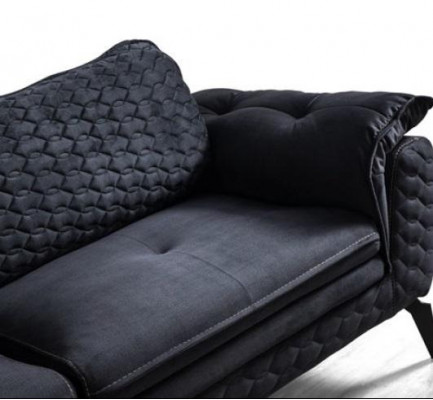 Sofa 3-seater gray sofas style luxury living room couch design upholstery fabric