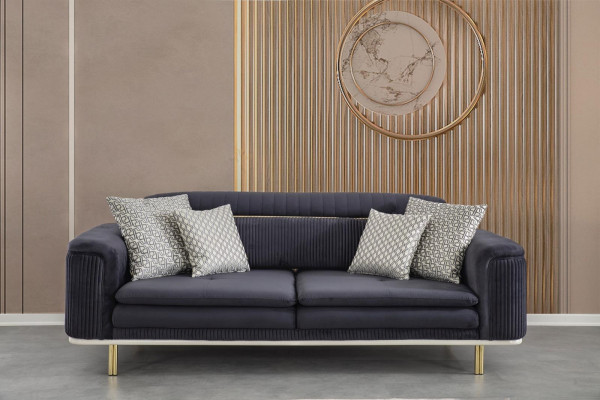 Sofa Couch Three-Seater Living Room Fabric Sofas Couches Furniture Interior Design