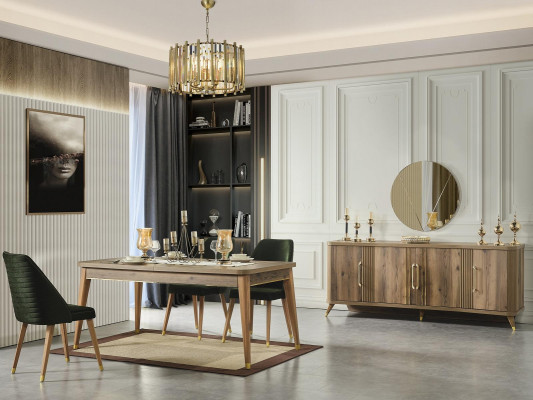 Dining room set dining table dining group furniture armchair chairs table 6-piece sets.