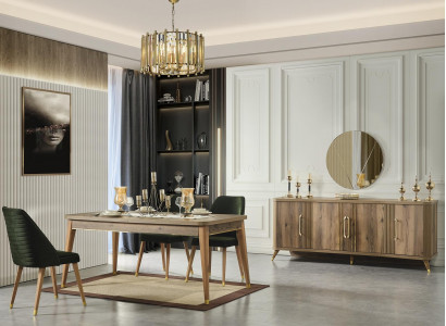 Dining room set dining table dining group furniture armchair chairs table 6-piece sets.