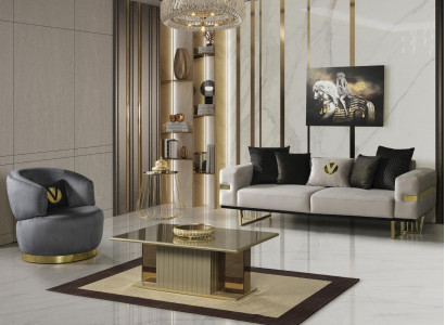 Living room set 3+1 seater sofa coffee table complete suite sofa 3-piece set
