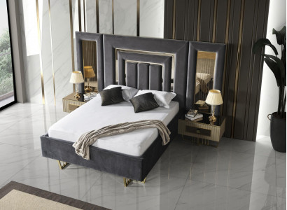 Luxury bedroom nightstand beds bed 3-piece complete set design furnishings