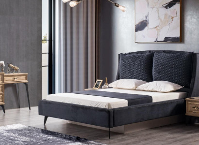 Bedroom set 4-piece modern luxury bed 2 bedside tables dresser included
