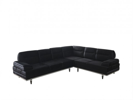 Black corner sofa design textile couches upholstery furniture living room couch
