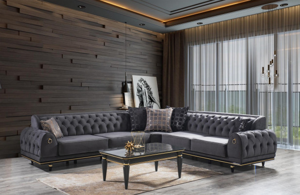 Modern sofa L-shaped fabric sofa living room set design modern sofa corner sofa