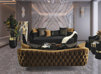 Luxury Chesterfield Sofa Set Couch 4+3 Seat Couches Textile Sofa Furniture