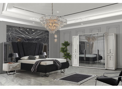 Bedroom furniture bed nightstands wardrobe closet beds 4-piece set