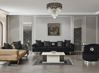 Living room furniture Italian furnishings sofa set fabric sofa couches 4-piece set