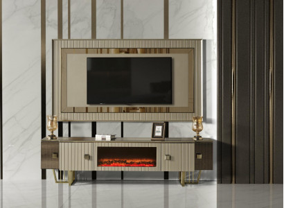 Luxury Fireplace Sideboard Living Room Cabinet Board Panel TV Stand RTV Television