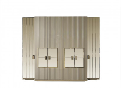 Wardrobe Luxury Closet Wood Bedroom Furniture Design Gold New