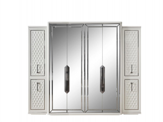 Wardrobe Closet Luxury Wood Cabinets Design Furniture Bedroom White New