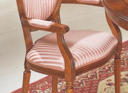 Classic wooden chair with armrests, luxurious dining chair