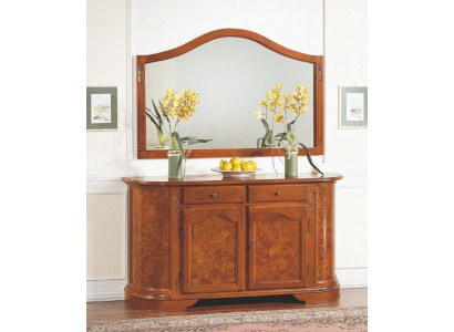 Suite set 2-piece dresser mirror group wood drawers sideboard furniture cabinet