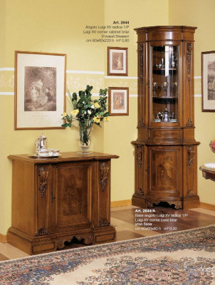 Corner display cabinet, corner cabinet, display case, cabinet, wood, cabinets, Italian furniture, glass, new.