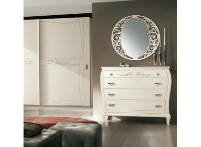 Sideboard cabinet with mirror sideboards wooden dressers furniture 2-piece white Italy