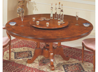 Round dining table Italian furniture dining room tables wood table brown tables