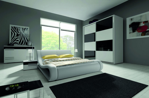 Design bedroom complete sets wardrobe bed chest of drawers nightstand modern