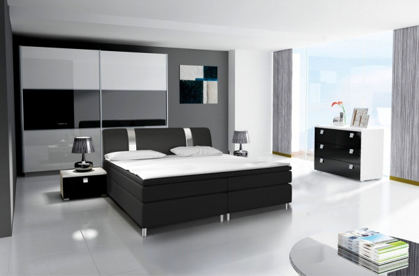Design bedroom modern sets complete wardrobe bed dresser nightstand