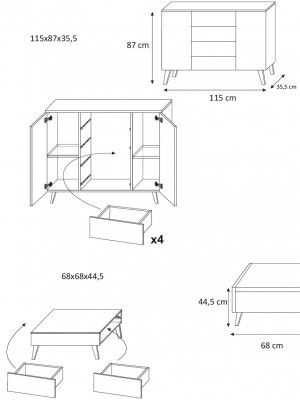 High-gloss living room wall unit, display cabinet, living room decor, cabinet, vitrine, sideboard