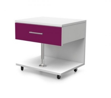 Bedroom Purple Bed 2x Nightstand Desk Child's Bed 5-piece Set.
