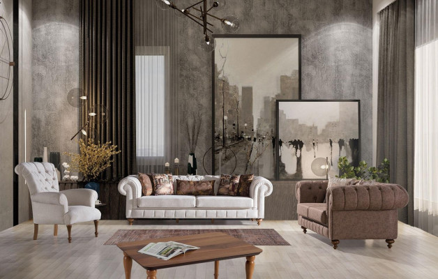 Sofas Fabric Modern Sofa3 Seater Three-Seater Couches Design Couch Upholstery Beige