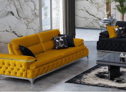 Italian Style Modern Three-Seater Sofa Living Landscape Textile Sofa 3 Seater New