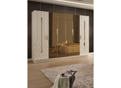 Modern wardrobe luxury wardrobe wood cabinets glass high-gloss