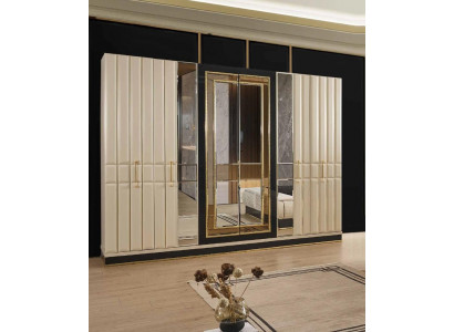 Wardrobe mirror luxury closet bedroom furniture cabinets