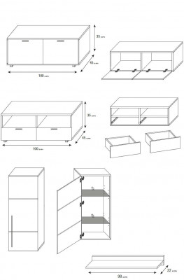 High gloss living wall cabinet wall living room cabinet display cabinet sideboard
