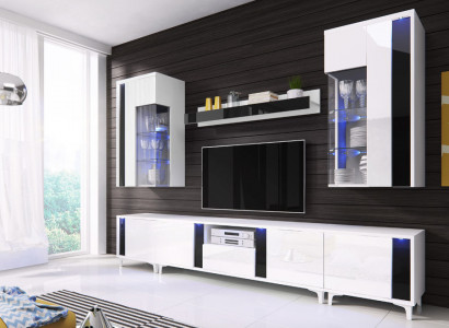 High gloss living room wall cabinet decoration living room cupboard display cabinet sideboard