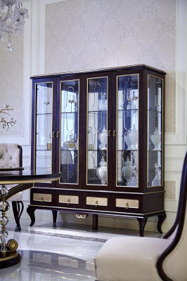 Classic display cabinet, Italian furniture, glass display cases, new.