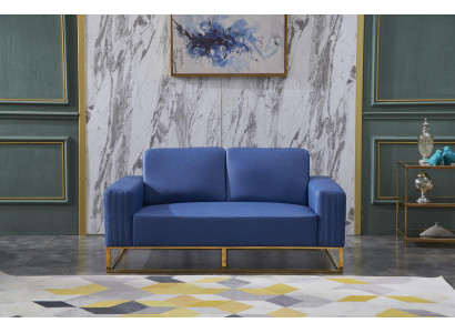 Couch Faux Leather Sofa Noble Design Designer 2-Seater Furniture Classic