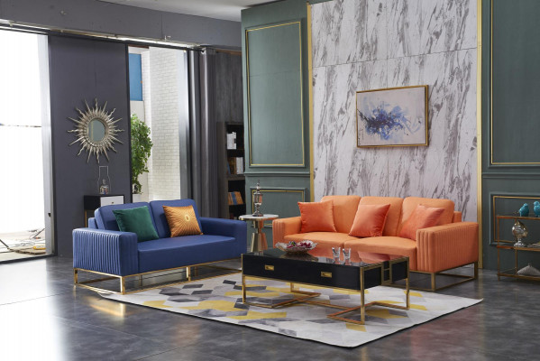 Couch Faux Leather Sofa Noble Design Designer 2-Seater Furniture Classic