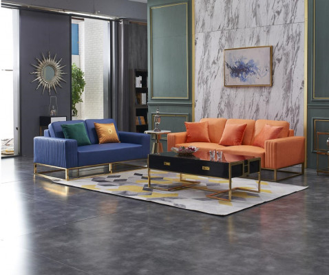 Couch Faux Leather Sofa Noble Design Designer 2-Seater Furniture Classic