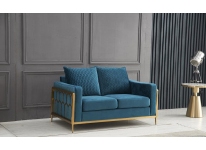 Sofa 2-seater couch design upholstery modern 100% textile fabric modern