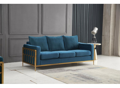 Three-seater couch, upholstered design sofa, modern seating decor, sofas, room furniture