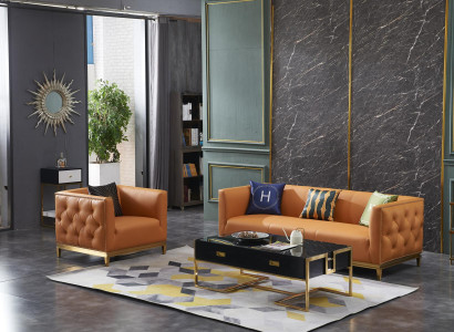 Classic sofa couch upholstery 3+1 seater couches leather seating suite
