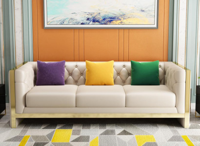 Sofa Design Sofas Upholstery Couches Fabric Relax Modern Three-Seater New