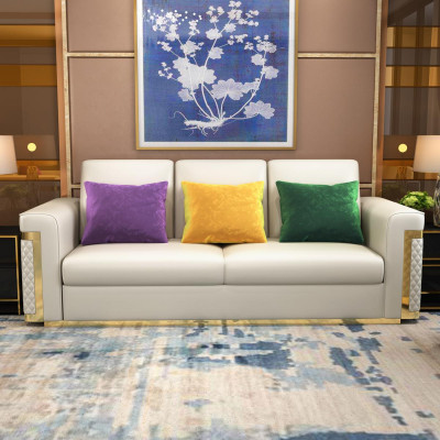 Complete set sofa suite 3 2 1 seater designer 3-piece leather sofa