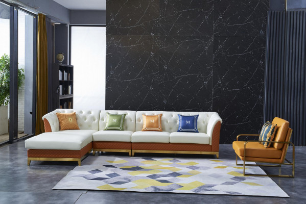 Design sofa couch corner sofa luxury stool upholstery suite living landscape