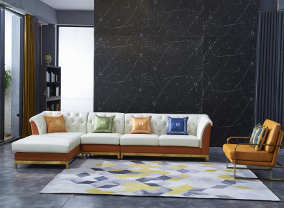 Design sofa couch corner sofa luxury stool upholstery suite living landscape