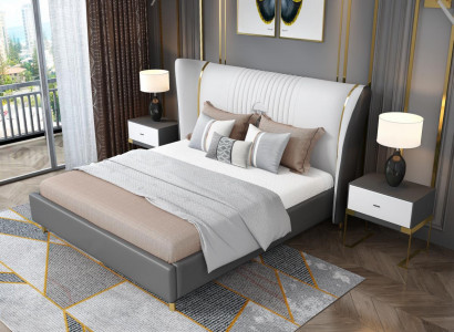 Luxury bedroom bed nightstand dresser 3-piece set design beds