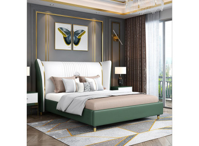 Designer upholstery double bed beds bed bedroom textile double bed leather