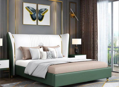Designer upholstery double bed beds bed bedroom textile double bed leather